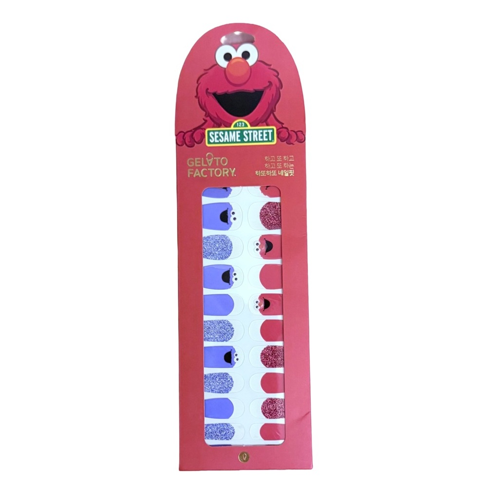 Sesame Street Elmo and Cookie Monster Nail Wraps - Red and Blue